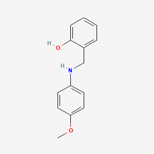 molecular formula C14H15NO2 B1347597 2-[(4-甲氧基苯氨基)-甲基]-苯酚 CAS No. 52537-88-9