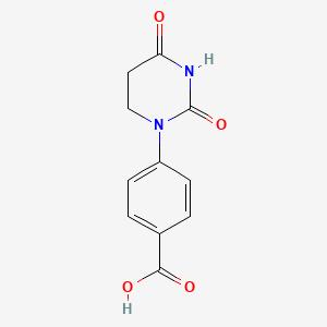 molecular formula C11H10N2O4 B13475977 4-(2,4-Dioxotetrahydropyrimidin-1(2H)-YL)benzoic acid 