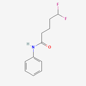 molecular formula C11H13F2NO B13476014 5,5-difluoro-N-phenylpentanamide 