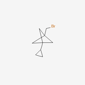 molecular formula C9H13Br B13476062 1-(Bromomethyl)-3-cyclopropylbicyclo[1.1.1]pentane 