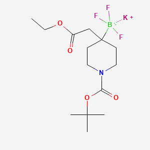 Potassium (1-(tert-butoxycarbonyl)-4-(2-ethoxy-2-oxoethyl)piperidin-4-yl)trifluoroborate