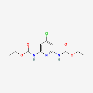 molecular formula C11H14ClN3O4 B1347608 Diethyl (4-chloropyridine-2,6-diyl)dicarbamate CAS No. 63708-78-1