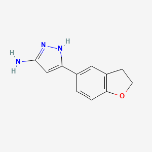 molecular formula C11H11N3O B13476083 3-Amino-5-(2,3-dihydro-5-benzofuryl)pyrazole 