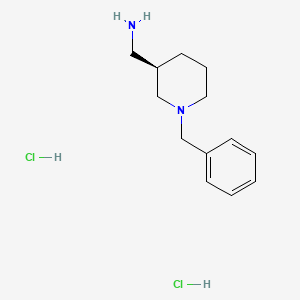 molecular formula C13H22Cl2N2 B13476101 1-[(3R)-1-benzylpiperidin-3-yl]methanamine dihydrochloride 