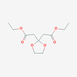 molecular formula C11H18O6 B1347613 1,3-二噁杂环-2,2-二乙酸, 二乙酯 CAS No. 71022-90-7