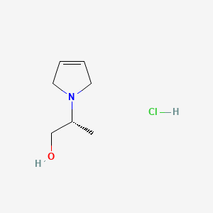 molecular formula C7H14ClNO B13476149 (2R)-2-(2,5-dihydro-1H-pyrrol-1-yl)propan-1-ol hydrochloride 