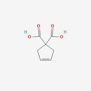 molecular formula C7H8O4 B1347615 环戊-3-烯-1,1-二甲酸 CAS No. 88326-51-6