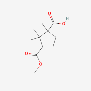 molecular formula C11H18O4 B1347616 3-(甲氧羰基)-1,2,2-三甲基环戊烷-1-羧酸 CAS No. 306935-15-9