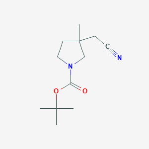 molecular formula C12H20N2O2 B13476192 Tert-butyl 3-(cyanomethyl)-3-methylpyrrolidine-1-carboxylate 