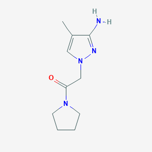 molecular formula C10H16N4O B13476197 2-(3-Amino-4-methyl-1h-pyrazol-1-yl)-1-(pyrrolidin-1-yl)ethan-1-one 