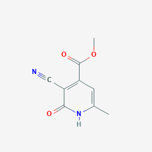 molecular formula C9H8N2O3 B1347622 Methyl 3-cyano-6-methyl-2-oxo-1,2-dihydropyridine-4-carboxylate CAS No. 18724-73-7
