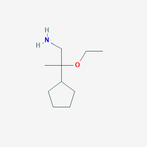 molecular formula C10H21NO B13476231 2-Cyclopentyl-2-ethoxypropan-1-amine 