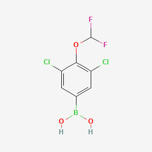 molecular formula C7H5BCl2F2O3 B13476234 (3,5-Dichloro-4-(difluoromethoxy)phenyl)boronic acid 