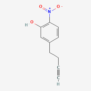 molecular formula C10H9NO3 B13476242 5-(But-3-yn-1-yl)-2-nitrophenol 