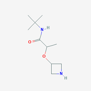 molecular formula C10H20N2O2 B13476273 2-(Azetidin-3-yloxy)-N-(tert-butyl)propanamide 