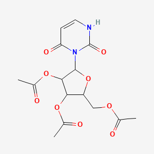 molecular formula C15H18N2O9 B1347629 [3,4-diacetyloxy-5-(2,4-dioxo-1H-pyrimidin-3-yl)oxolan-2-yl]methyl acetate CAS No. 29031-50-3