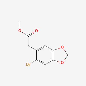 molecular formula C10H9BrO4 B1347630 methyl 2-(6-bromo-2H-1,3-benzodioxol-5-yl)acetate CAS No. 51665-84-0