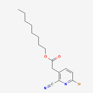 Octyl 2-(6-bromo-2-cyanopyridin-3-yl)acetate