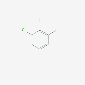 molecular formula C8H8ClI B13476306 1-Chloro-2-iodo-3,5-dimethylbenzene 