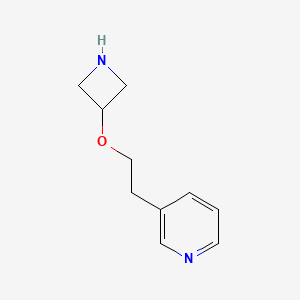 molecular formula C10H14N2O B13476325 3-(2-(Azetidin-3-yloxy)ethyl)pyridine 