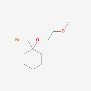 molecular formula C10H19BrO2 B13476339 1-(Bromomethyl)-1-(2-methoxyethoxy)cyclohexane 