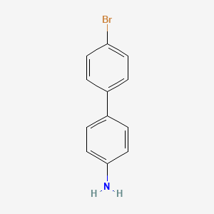 molecular formula C12H10BrN B1347636 4'-Bromo-[1,1'-biphenyl]-4-amine CAS No. 3365-82-0