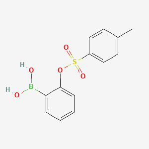 molecular formula C13H13BO5S B13476398 (2-(Tosyloxy)phenyl)boronic acid 