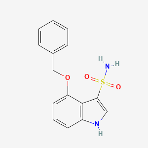 molecular formula C15H14N2O3S B13476404 4-(benzyloxy)-1H-indole-3-sulfonamide 