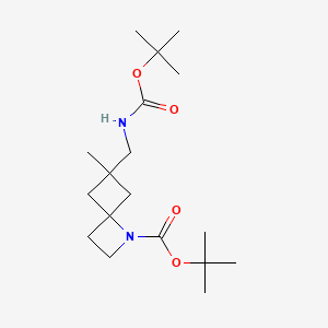 Tert-butyl 6-({[(tert-butoxy)carbonyl]amino}methyl)-6-methyl-1-azaspiro[3.3]heptane-1-carboxylate