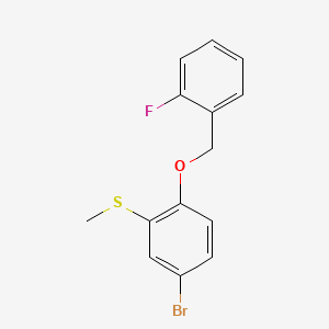 4-Bromo-1-[(2-fluorophenyl)methoxy]-2-(methylsulfanyl)benzene