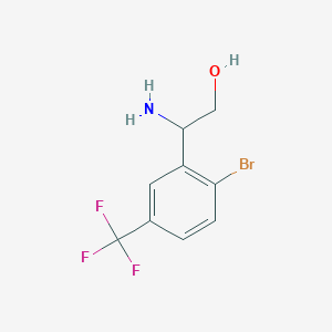 2-Amino-2-(2-bromo-5-(trifluoromethyl)phenyl)ethan-1-ol