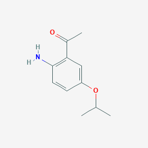 molecular formula C11H15NO2 B13476453 1-(2-Amino-5-isopropoxyphenyl)ethanone 