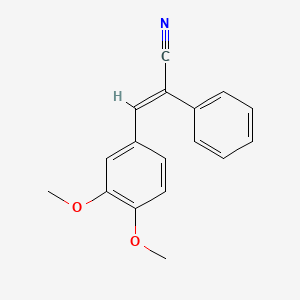 molecular formula C17H15NO2 B1347646 (2E)-3-(3,4-dimethoxyphenyl)-2-phenylacrylonitrile CAS No. 21132-40-1