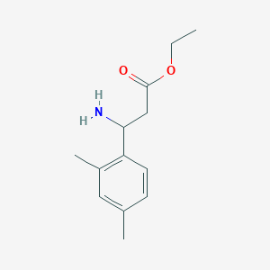 molecular formula C13H19NO2 B13476460 Ethyl 3-amino-3-(2,4-dimethylphenyl)propanoate 