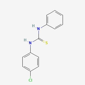 molecular formula C13H11ClN2S B1347648 1-(4-Chlorophenyl)-3-phenyl-2-thiourea CAS No. 7392-67-8
