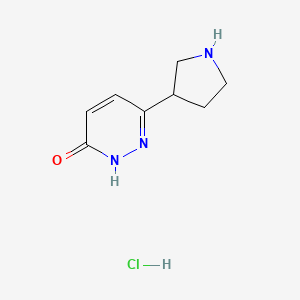 molecular formula C8H12ClN3O B13476501 6-(Pyrrolidin-3-yl)pyridazin-3(2H)-one hydrochloride 