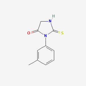 molecular formula C10H10N2OS B1347653 2-mercapto-3-(3-methylphenyl)-3,5-dihydro-4H-imidazol-4-one CAS No. 61388-77-0
