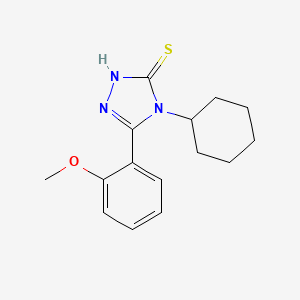 molecular formula C15H19N3OS B1347654 4-cyclohexyl-5-(2-methoxyphenyl)-4H-1,2,4-triazole-3-thiol CAS No. 23195-34-8
