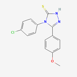 molecular formula C15H12ClN3OS B1347655 4-(4-chlorophenyl)-5-(4-methoxyphenyl)-4H-1,2,4-triazole-3-thiol 