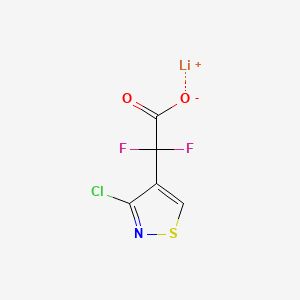 Lithium(1+) 2-(3-chloro-1,2-thiazol-4-yl)-2,2-difluoroacetate