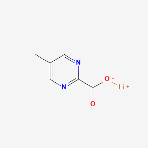 molecular formula C6H5LiN2O2 B13476575 Lithium(1+)5-methylpyrimidine-2-carboxylate 