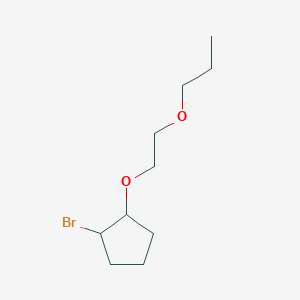 molecular formula C10H19BrO2 B13476593 1-Bromo-2-(2-propoxyethoxy)cyclopentane 