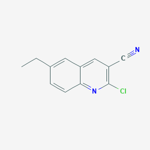 molecular formula C12H9ClN2 B1347662 2-Chloro-6-ethylquinoline-3-carbonitrile CAS No. 498548-90-6