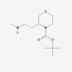 molecular formula C12H24N2O3 B13476621 Tert-butyl 3-[2-(methylamino)ethyl]morpholine-4-carboxylate 