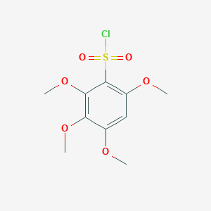 molecular formula C10H13ClO6S B13476628 2,3,4,6-Tetramethoxybenzene-1-sulfonyl chloride 