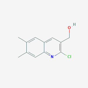 molecular formula C12H12ClNO B1347666 2-Chloro-6,7-dimethylquinoline-3-methanol CAS No. 333408-44-9