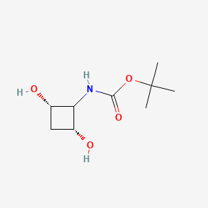 tert-butyl N-[(1r,2R,4S)-2,4-dihydroxycyclobutyl]carbamate