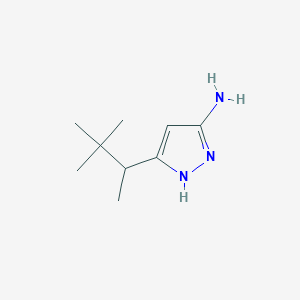 molecular formula C9H17N3 B13476705 3-(3,3-dimethylbutan-2-yl)-1H-pyrazol-5-amine 