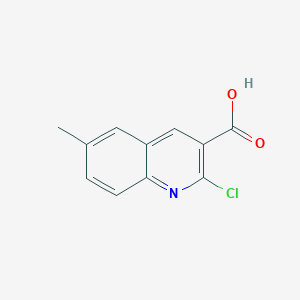 molecular formula C11H8ClNO2 B1347673 2-Chloro-6-methylquinoline-3-carboxylic acid CAS No. 123638-00-6