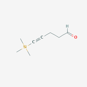 molecular formula C8H14OSi B13476732 4-Pentynal, 5-(trimethylsilyl)- CAS No. 68654-85-3